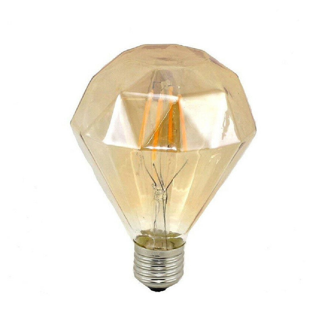 foto del prodotto trade shop lampadina filamento diamante ambra e27 4 watt stile retro luce decorativa dm oc 
