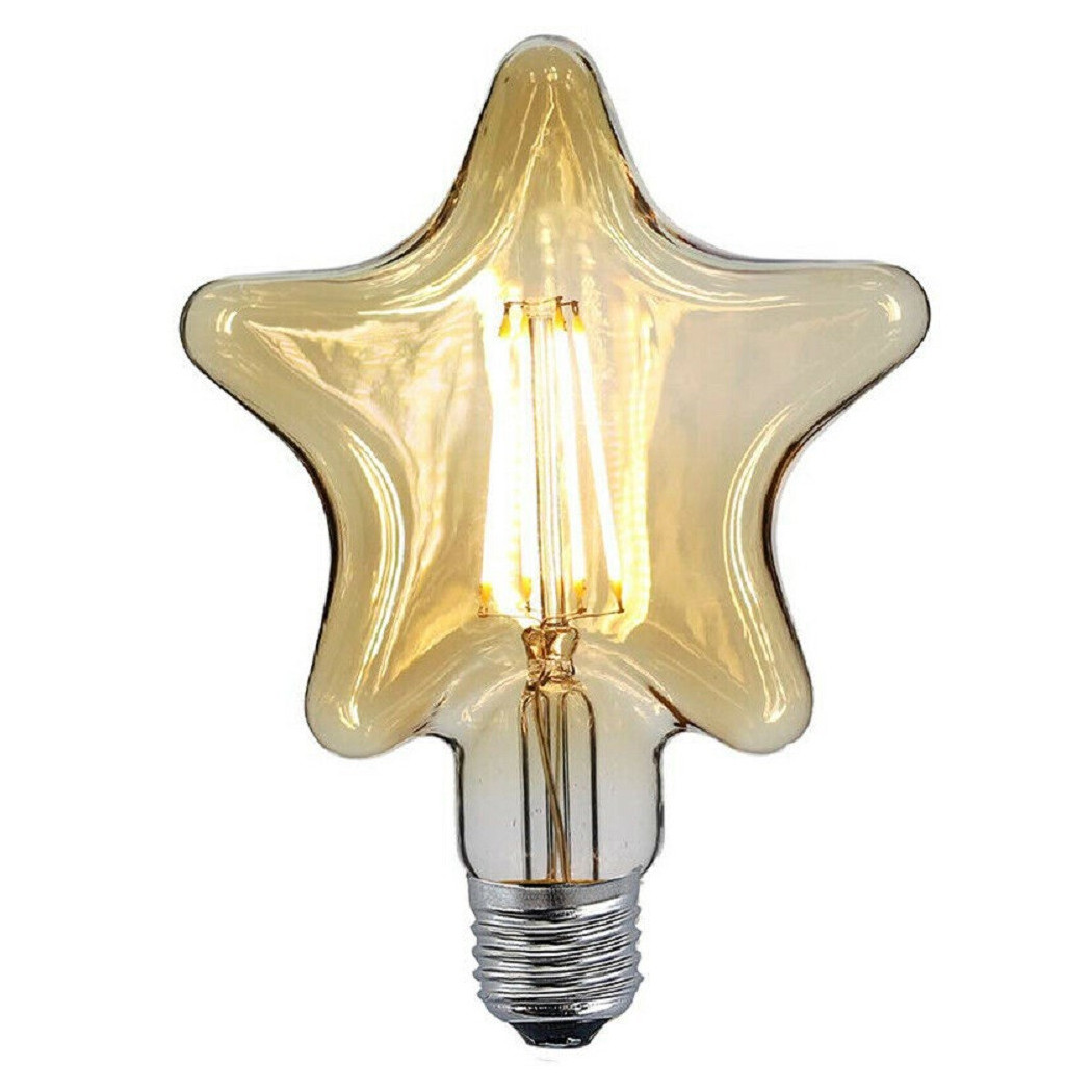 foto del prodotto trade shop lampadina filamento stella ambra e27 4 watt stile vintage retro decorativa st oc 