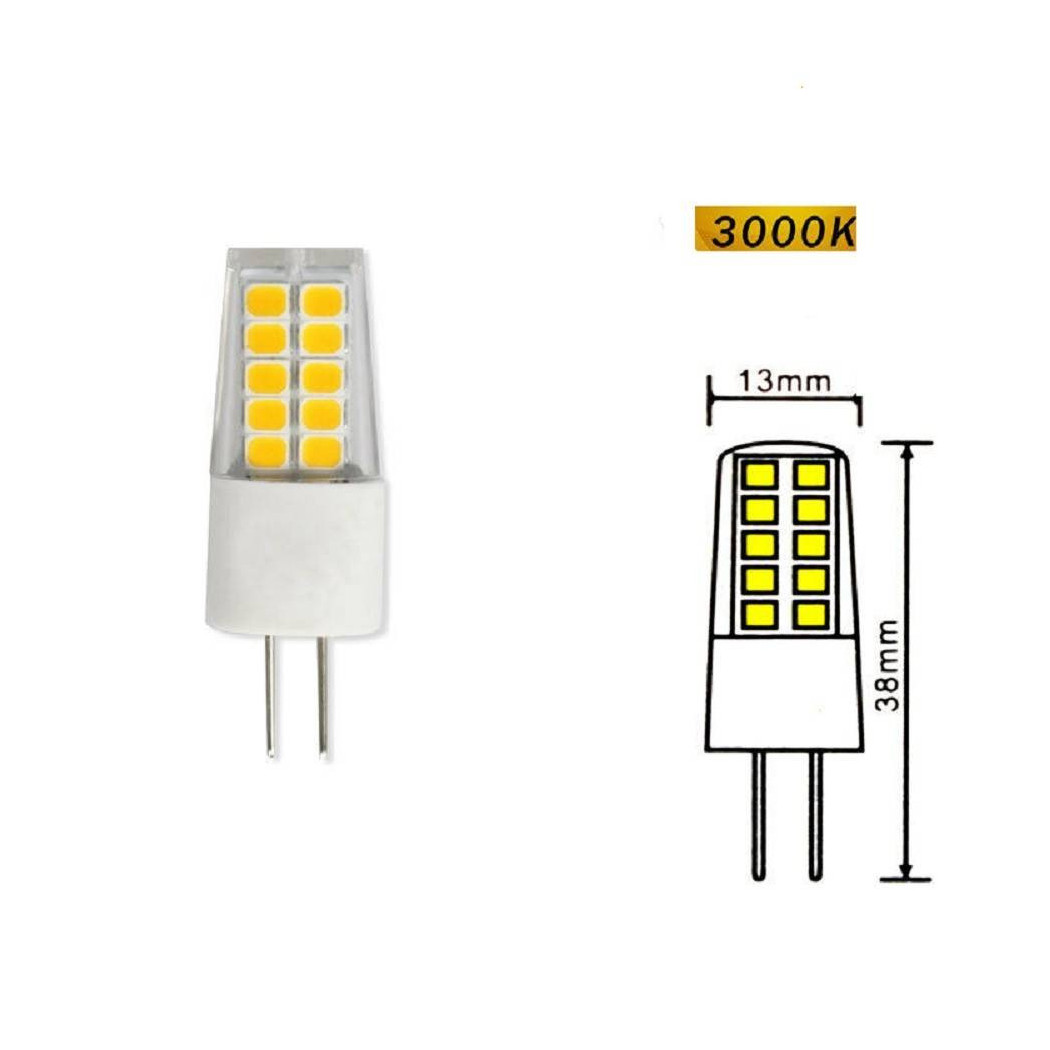 foto del prodotto trade shop lampadina g4 led smd 2,5 watt 12v luce fredda 6500k calda 3000k naturale 4000k bianco freddo 