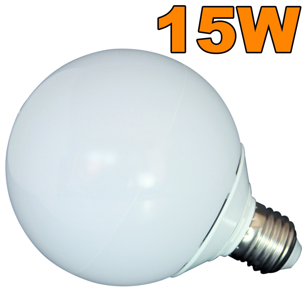 foto del prodotto trade shop lampadina lampada led globo g20 sfera bulbo luce fredda 15 18w con attacco e27 15 watt