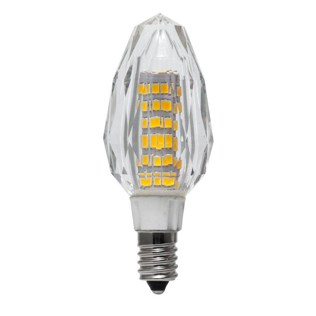foto del prodotto trade shop lampadina led candela e14 vetro cristallo lampada 7w 230v luce 3000k 4000k 6000k bianco naturale 