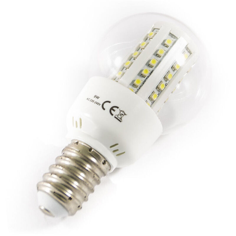 foto del prodotto trade shop lampadina led con 60smd e27 e14 9w lunga durata luce calda e fredda bianco caldo e27 