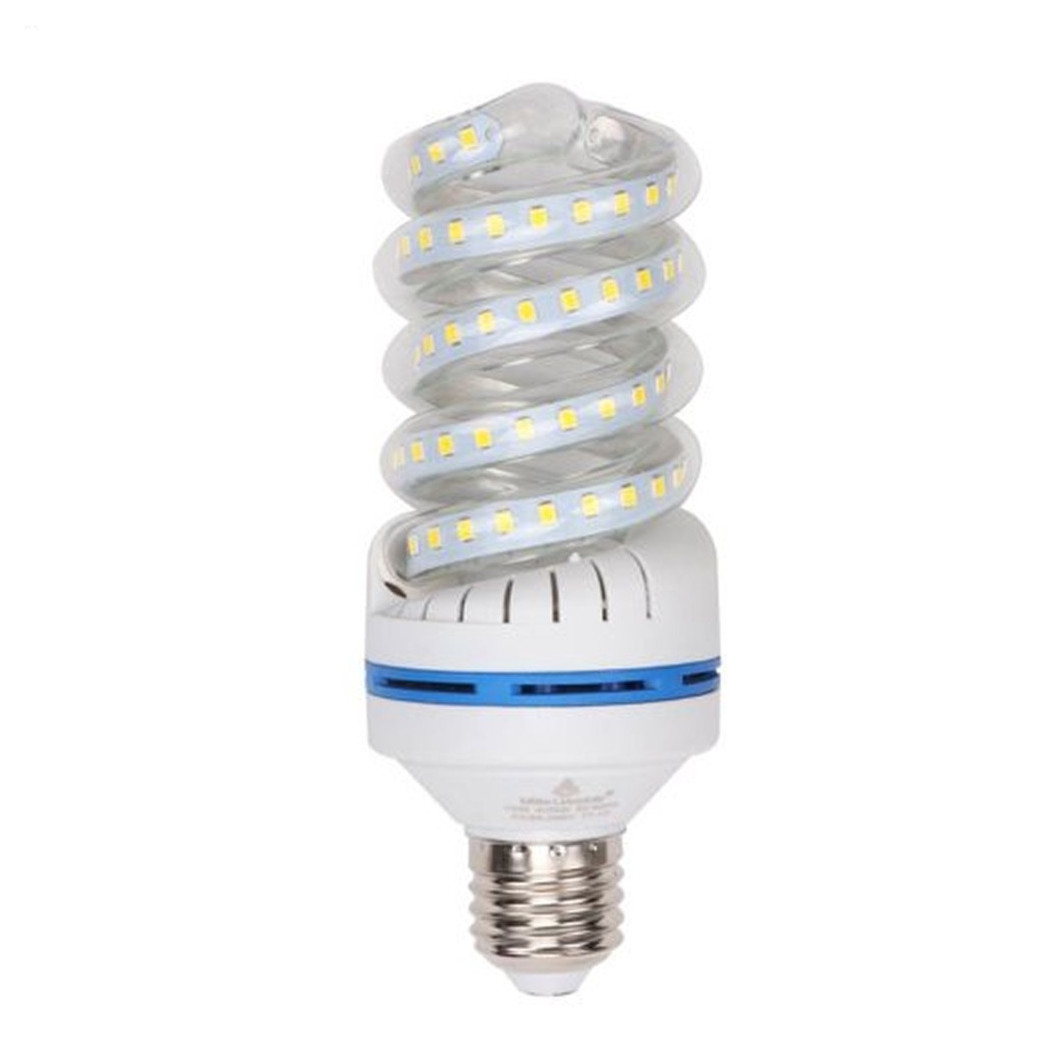 foto del prodotto trade shop lampadina led e27 30w 2850lm tortiglione vortice spirale luce naturale calda fredda bianco caldo 