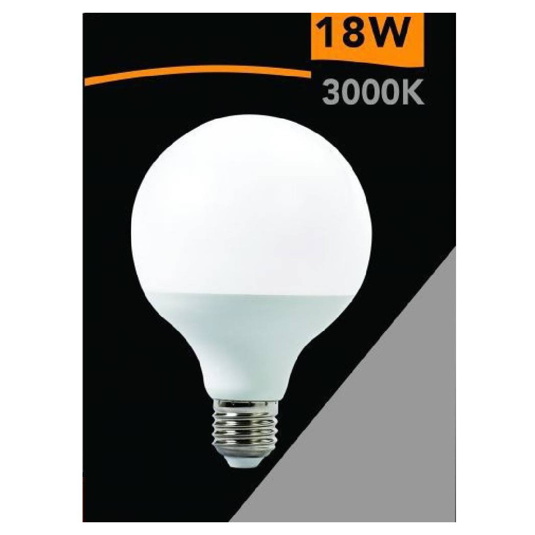 foto del prodotto trade shop lampadina led e27 g95 18w forma a globo luce bianca calda fredda naturale g95 09 bianco caldo 