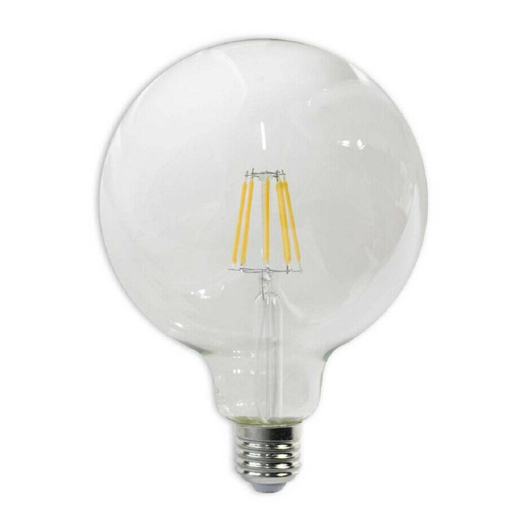 foto del prodotto trade shop lampadina led filamento 12w globo sfera e27 luce fredda calda naturale g125t12 bianco freddo 