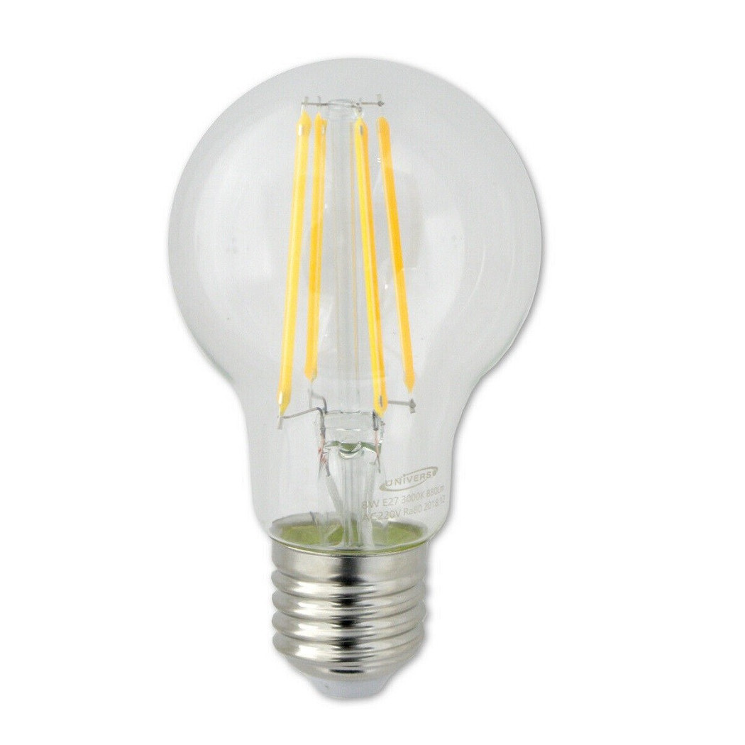 foto del prodotto trade shop lampadina led filamento 8 w e27 a60 sfera luce 6500k 3000k 4000k 880lm a60 t8 bianco freddo 