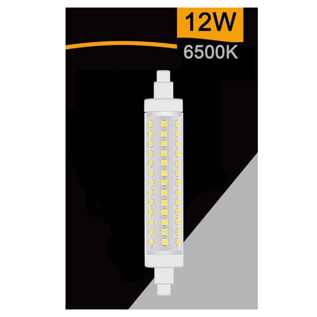 foto del prodotto trade shop lampadina led r7s 12 w 1320lm tubolare luce 3000k 4000k 6500k sparac r7s 12w 001 bianco freddo 