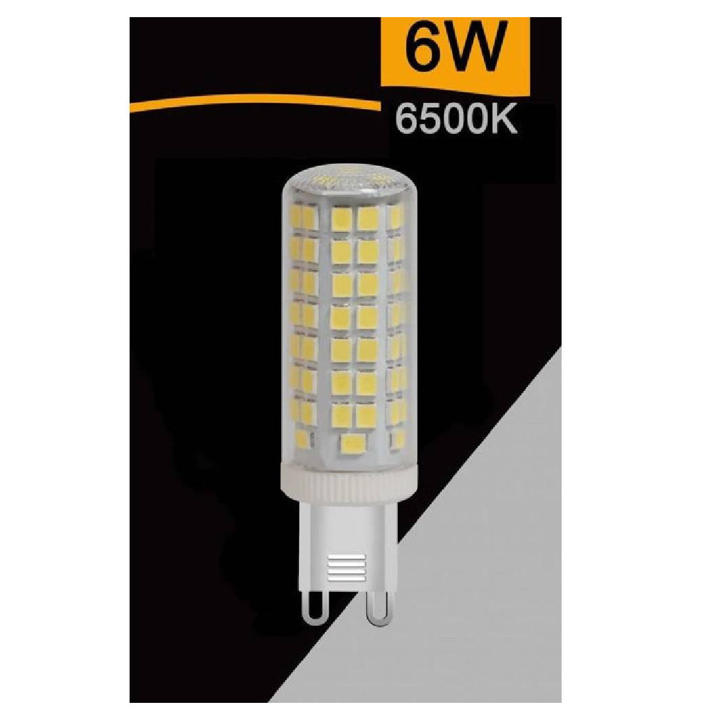 foto del prodotto trade shop lampadina tubolare led smd g9 6 w 680 lm luce 3000k 4000k 6500k sparac g9 6w ce2 bianco freddo 