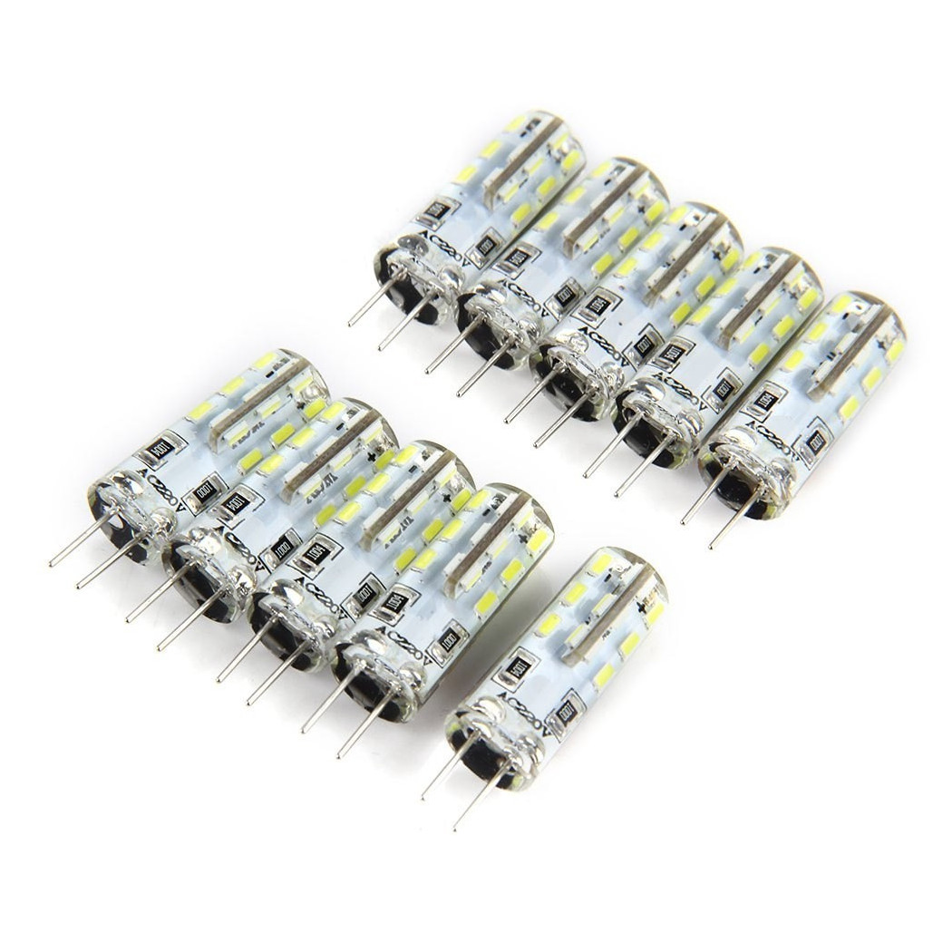 foto del prodotto trade shop lampadine a led lampade attacco g4 smd 3014 dc 12v super luminose per lampadari bianco freddo 1,5 watt