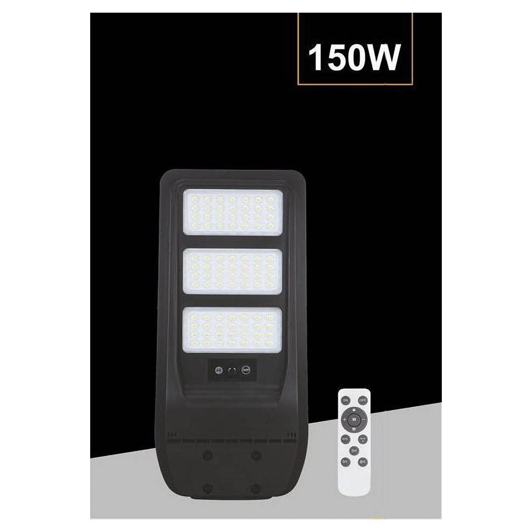foto del prodotto trade shop lampione faretto solare 150w con sensore crepuscolare luce naturale 4000k tr 150w 