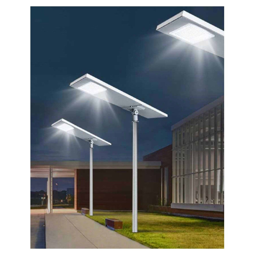 foto del prodotto trade shop - lampione faro led stradale 300w pannello solare da esterno ip65 6500k sl-300w-lp -