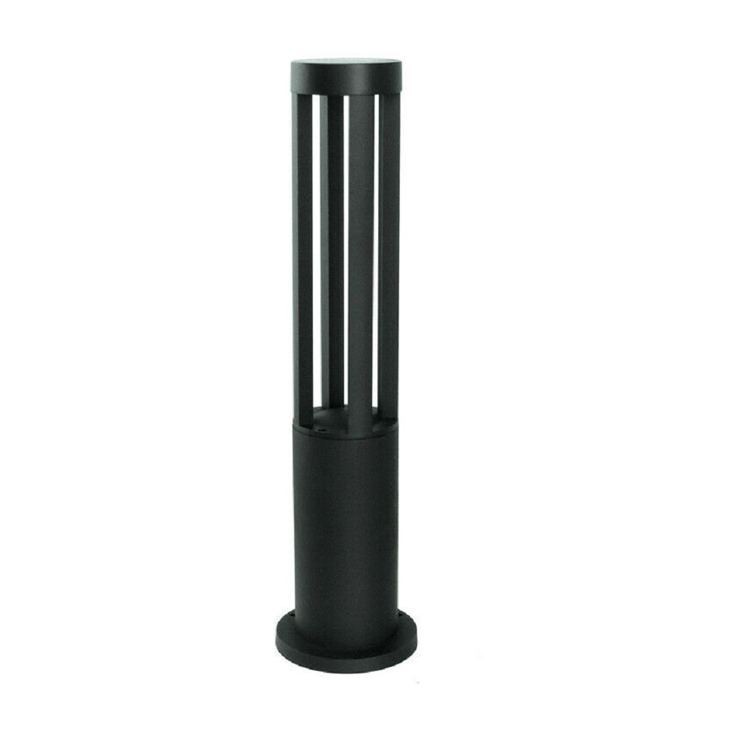 foto del prodotto trade shop lampione giardino lampada 12 watt led terra esterno ip65 lampioncino nero es28 bianco freddo 