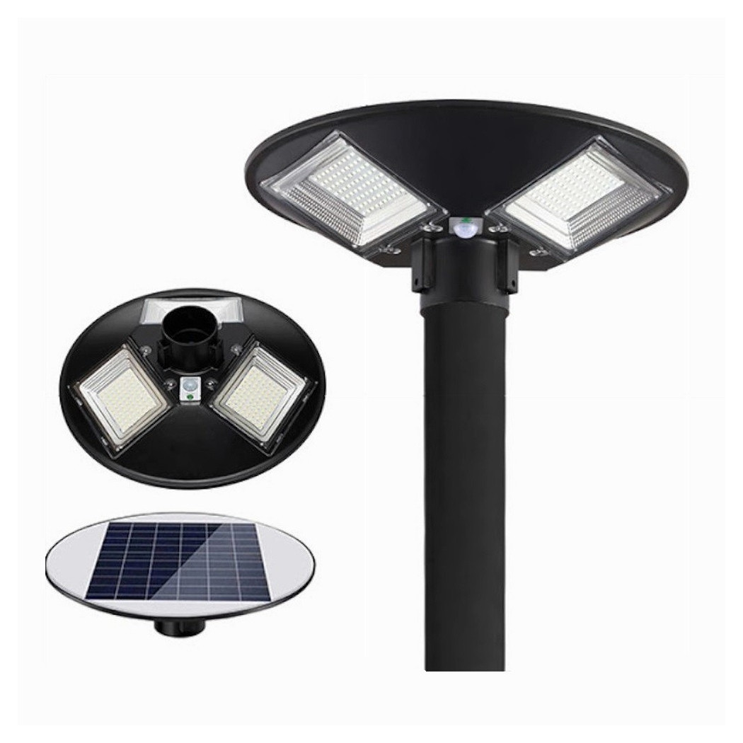 foto del prodotto trade shop lampione led con pannello solare sensore di movimento ip65 170 w lt112 200 7000k 
