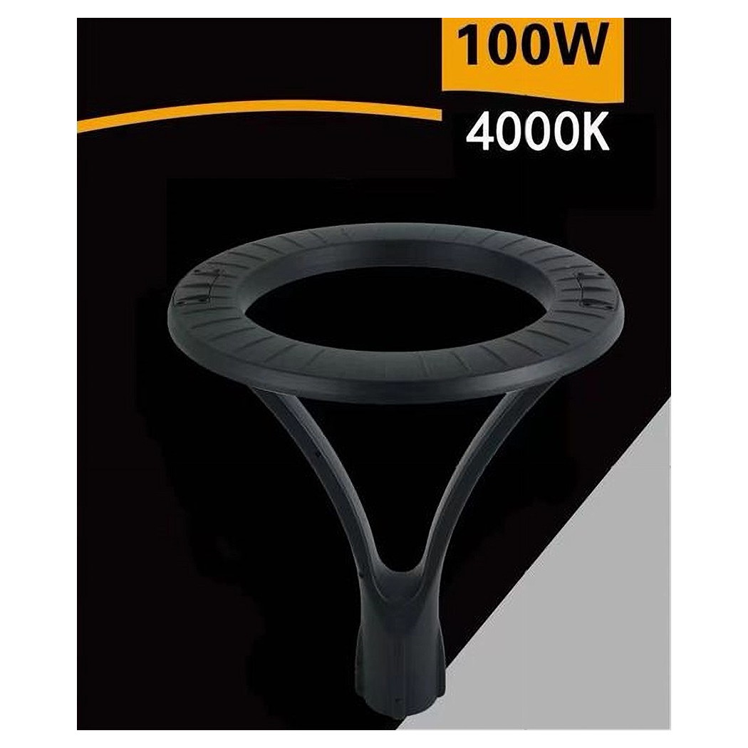 foto del prodotto trade shop lampione moderno led 100w cerchio fungo ip65 luce esterni giardino cortile gd 100w bianco naturale 
