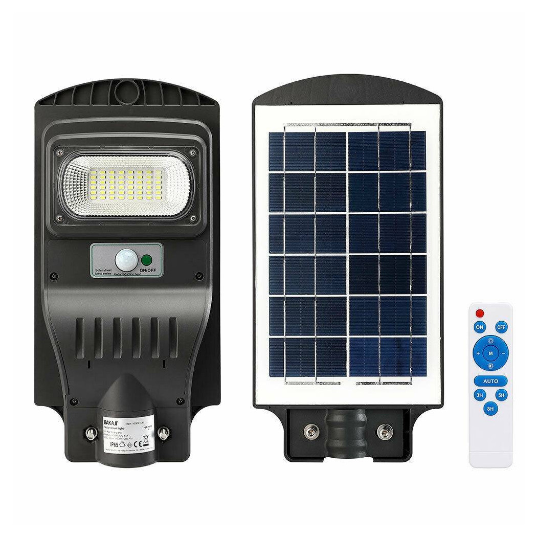 foto del prodotto trade shop lampione stradale faro led 30w solare luce esterno sensore movimento telecomando 