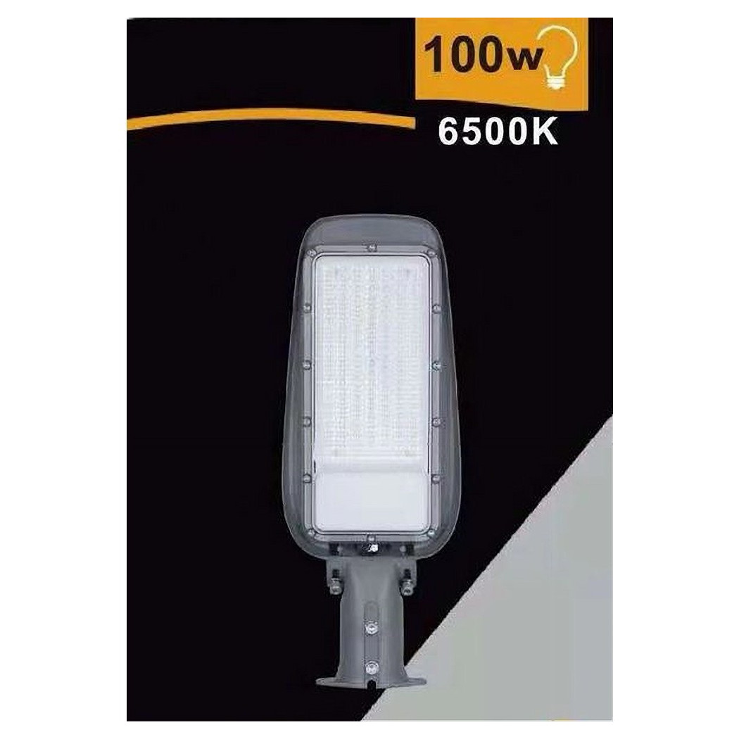 foto del prodotto trade shop lampione stradale led 100 w 9000lm grigio ip65 luce bianco freddo 6500k rl02 100w 