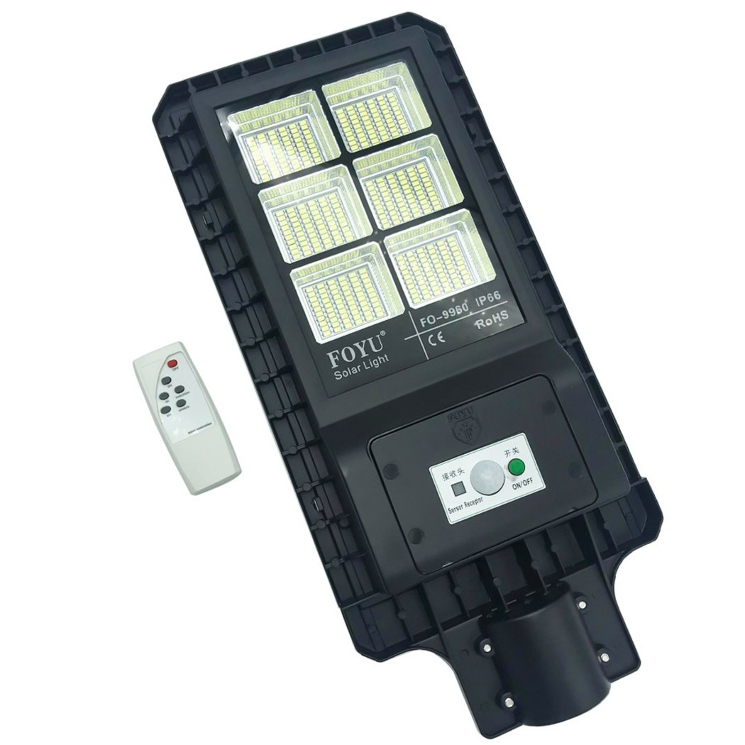 foto del prodotto trade shop lampione stradale led 120 w pannello solare fotovoltaico con telecomando luce 