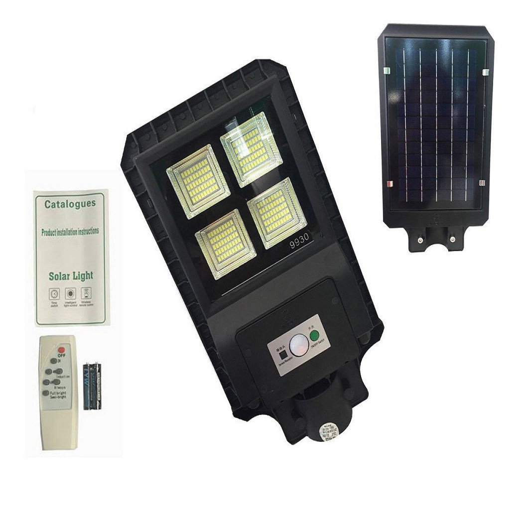 foto del prodotto trade shop lampione stradale led 30 w pannello solare fotovoltaico 180 led con telecomando 