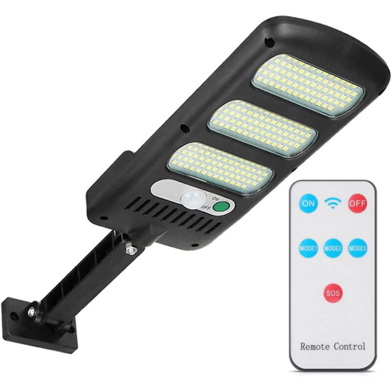 foto del prodotto trade shop lampione stradale pannello solare 213 led con sensore di movimento e telecomando 