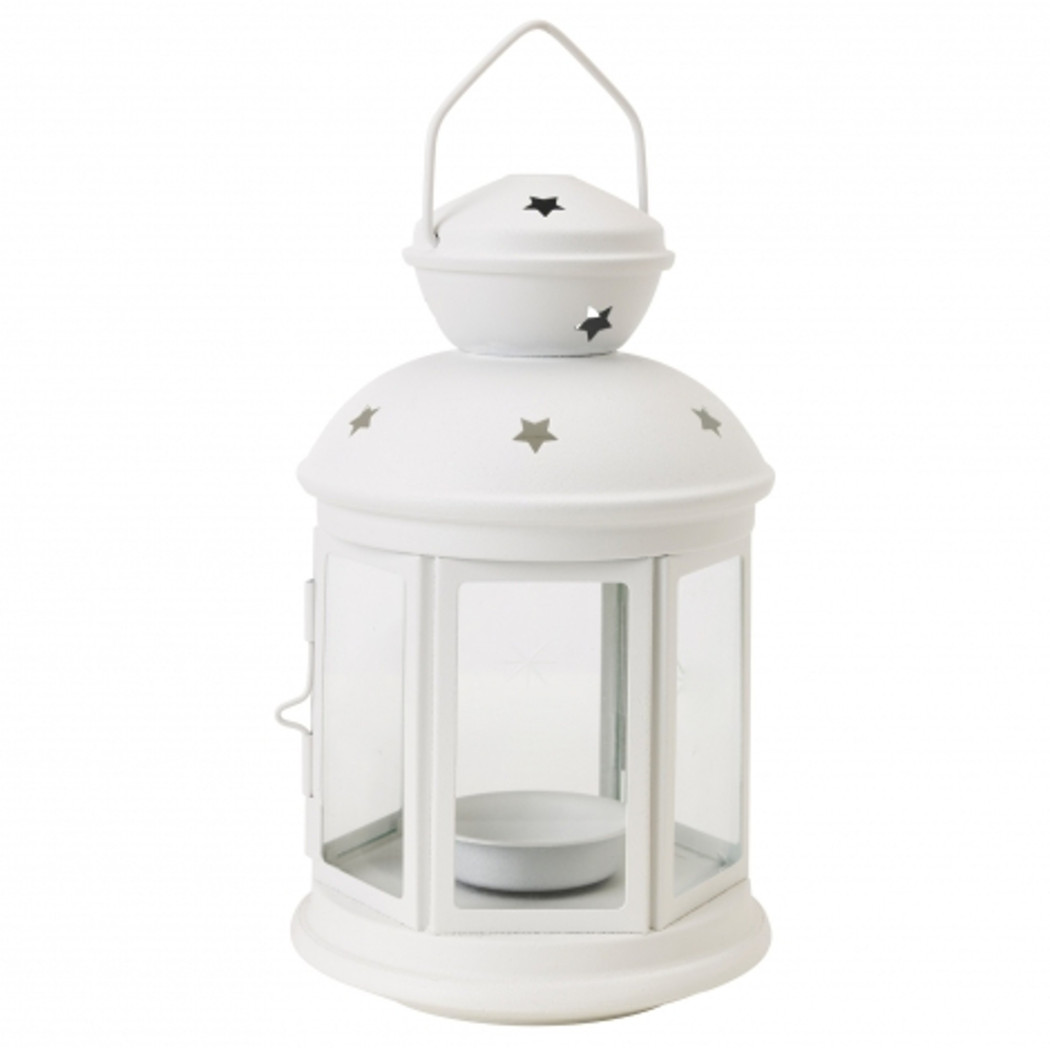 foto del prodotto trade shop lanterna bianco portacandela 16x10cm matrimonio tea light porta candela candele 