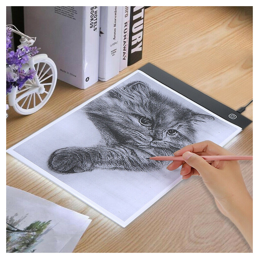 foto del prodotto trade shop led art light pad tavolo supporto luminoso per tracciare disegni artisti fto a4 
