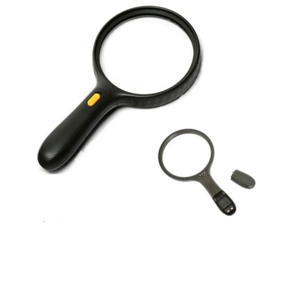 foto del prodotto trade shop lente ingrandimento da lettura 3 led luce 1.8x 5x lente supplementare aoyu 