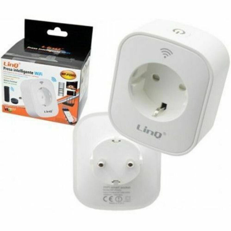 foto del prodotto trade shop linq mini presa spina corrente wifi domotica android ios smart plug linq wf pz003 