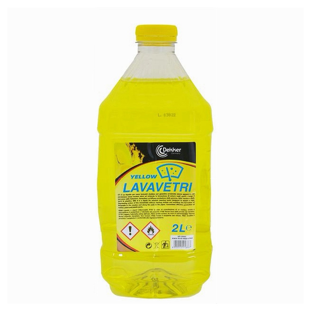 foto del prodotto trade shop liquido lavavetri yellow 2lt detergente pulizia vetri tergicristallo auto dek lavye 