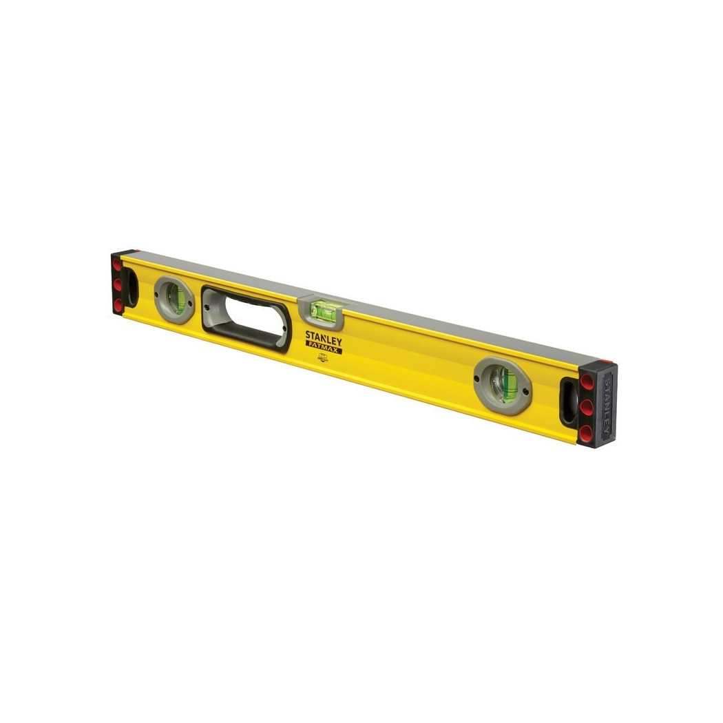 foto del prodotto trade shop livella classica stanley con impugnatura 3 bolle multifunzione 3 bolle fai da te 100 cm 