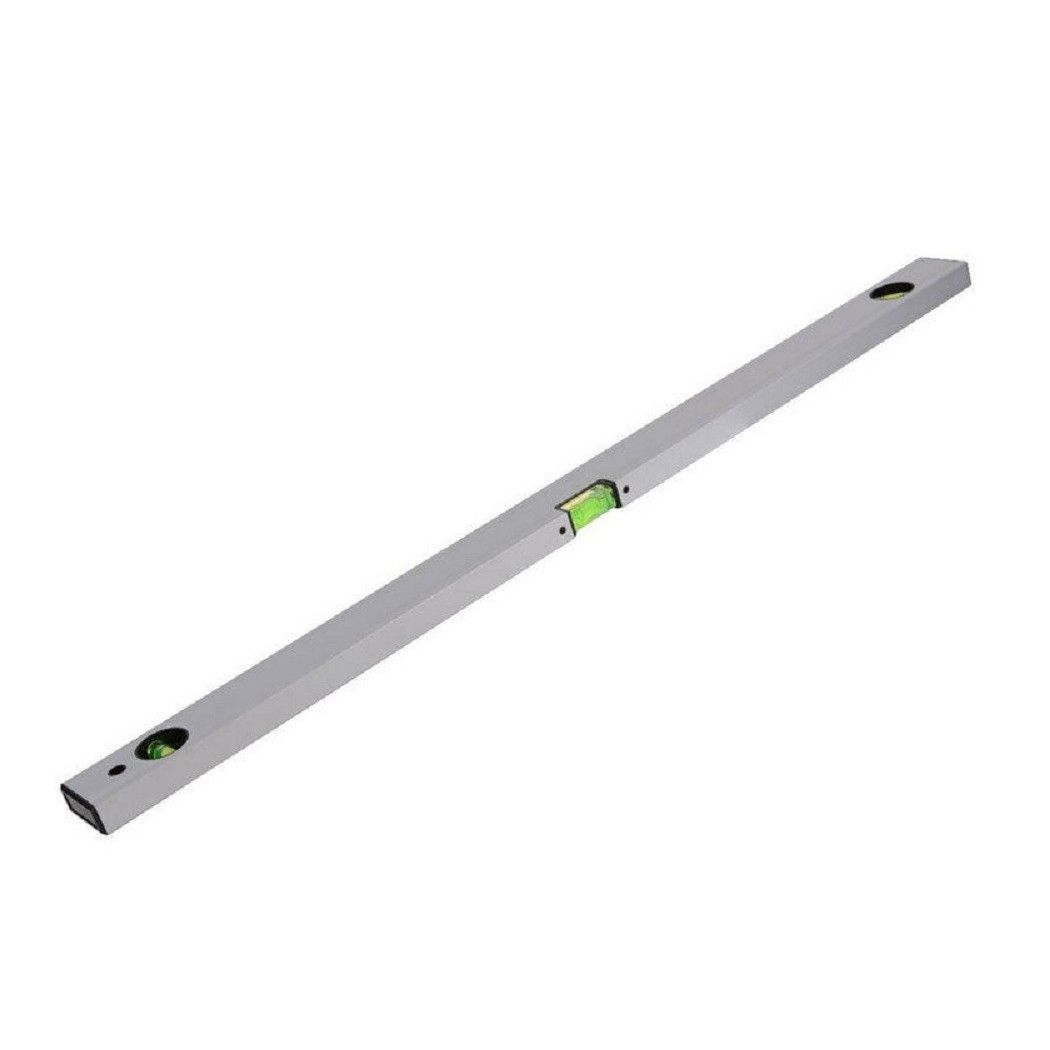foto del prodotto trade shop livella metrica a bolla magnetica in alluminio 80 100 cm con metro 3 bolle 100 cm 