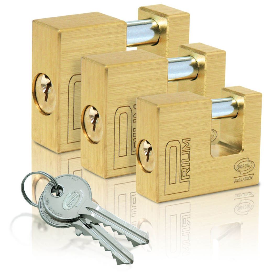 foto del prodotto trade shop lucchetto catenaccio antiscasso ottone corbin mm 50 60 70 90 90 mm 