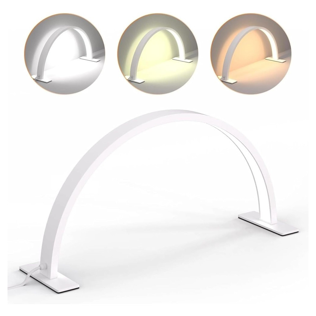 foto del prodotto trade shop luce a mezza luna per scrivania lampada lunare a led per unghie trucco estetista 