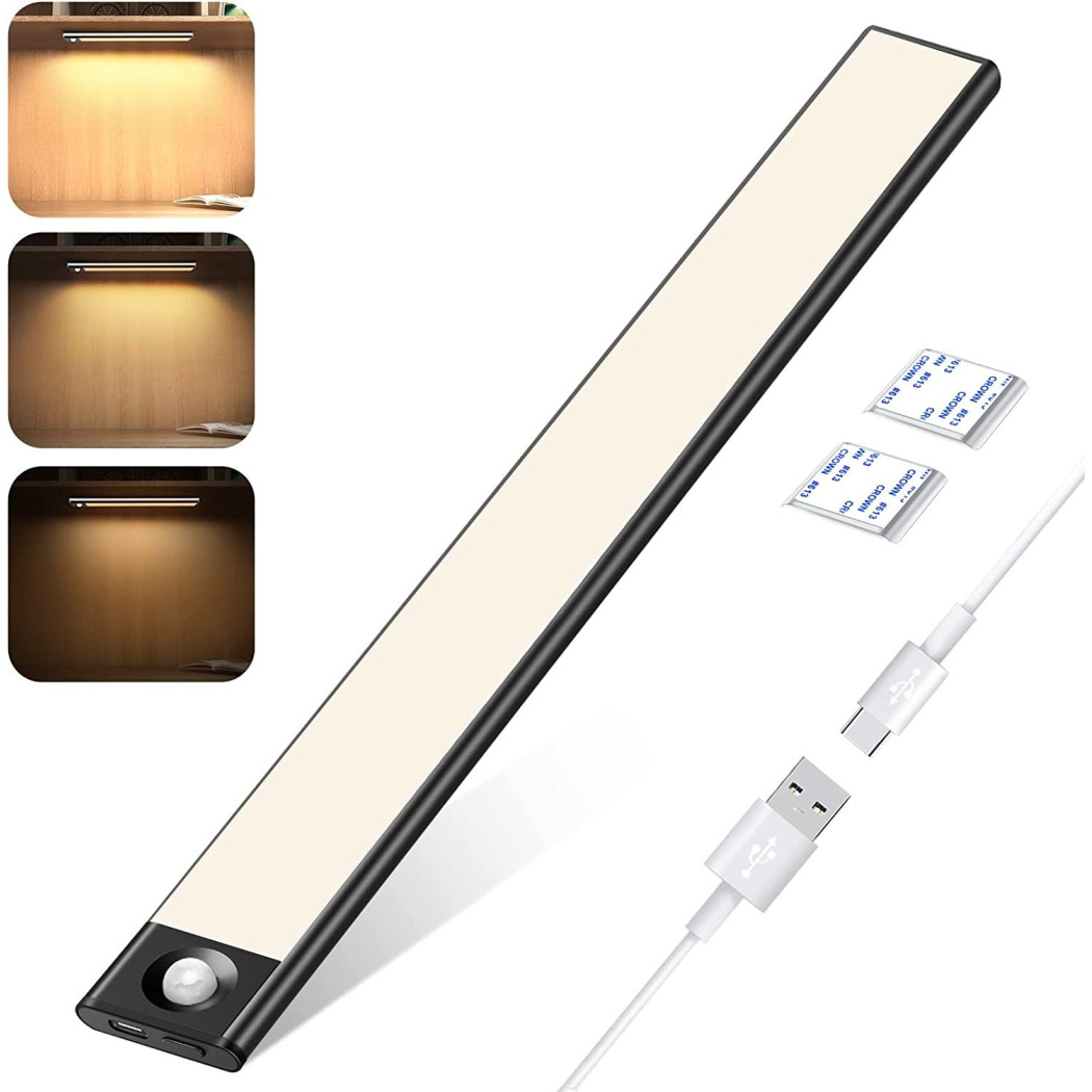 foto del prodotto trade shop luce di sicurezza led batteria ricaricabile sensore movimento magnetica q led80 