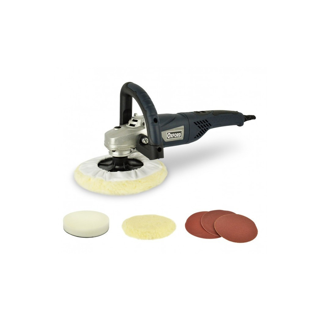foto del prodotto trade shop lucidatrice angolare per carrozziere 180mm 1260w con regolazione giri prof 