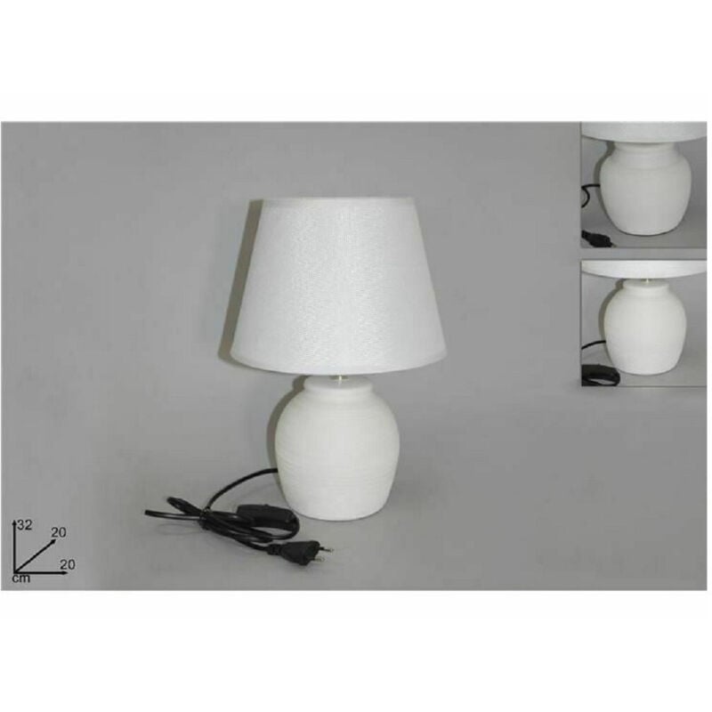 foto del prodotto trade shop lume lampada abat jour comodino com 32cm luce bianca pietra moderna ln002534 