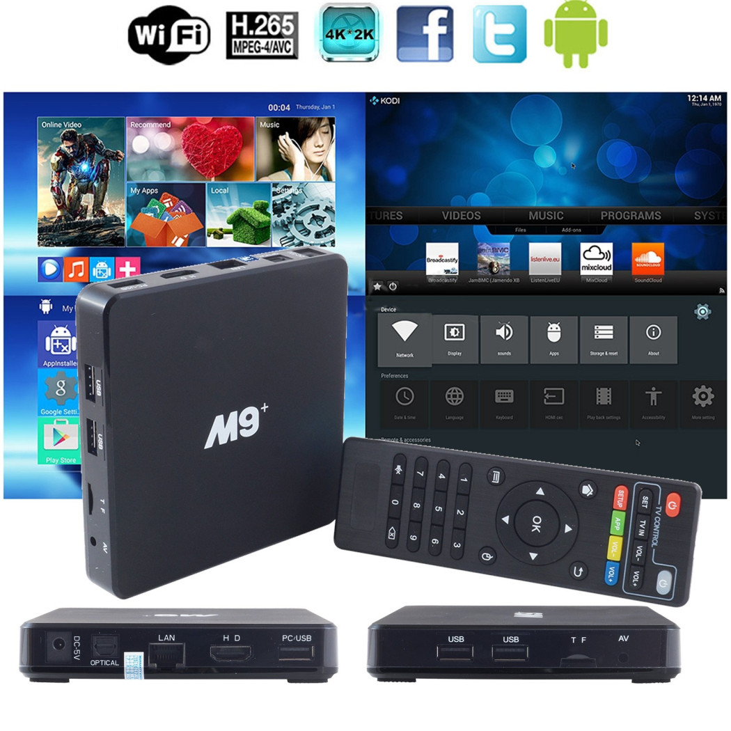 foto del prodotto trade shop m9 android 5.1 tv box 3d 4k x 2k 1080p quadcore 8gb 1gbm9 tv 4k m9 live stream 