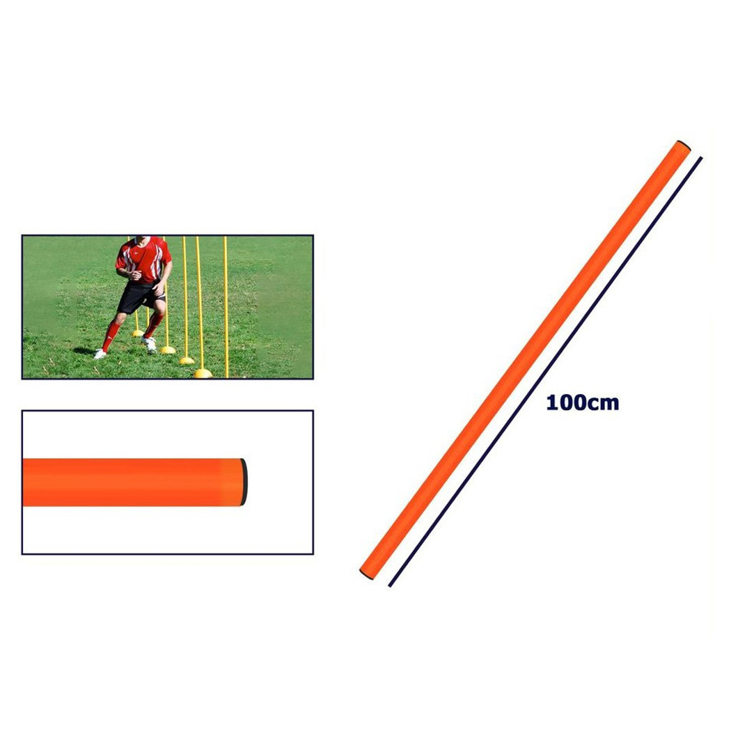 foto del prodotto trade shop marcatori per allenamento 100 cm calcio ostacoli slalom colori fluo e resistenti arancione