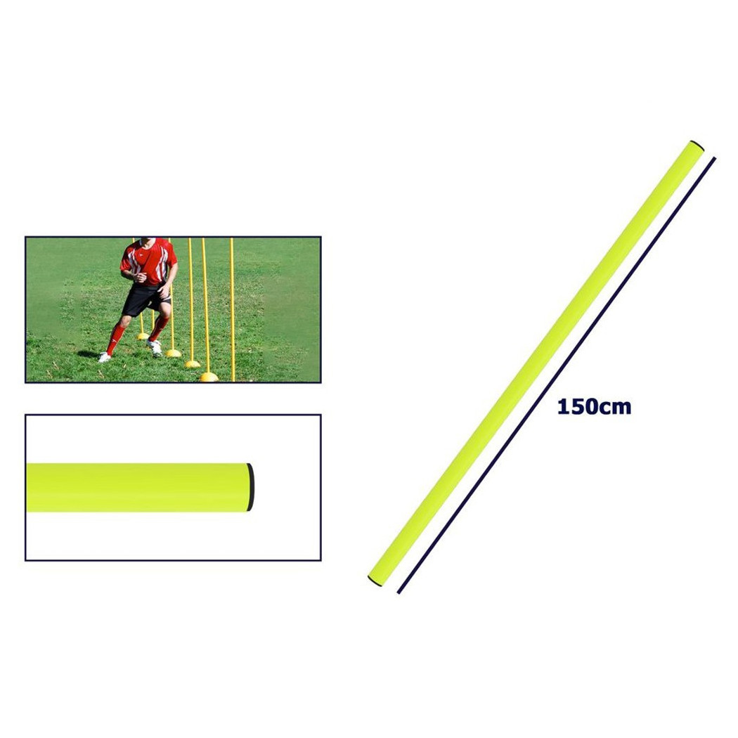 foto del prodotto trade shop marcatori per allenamento altezza 150 cm calcio barra ostacoli slalom fluo verde