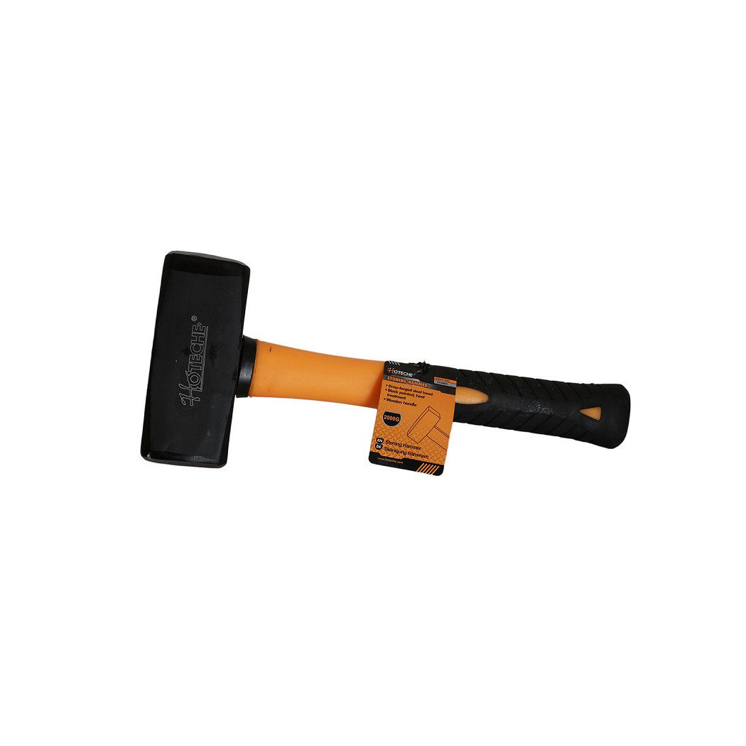 foto del prodotto trade shop martello mazzuolo di tipo pesante mazzola in fibra 2kg con manico antiscivolo 