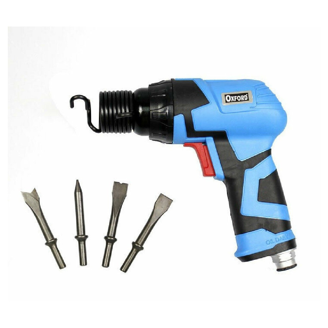 foto del prodotto trade shop martello scalpello demolitore ad aria compressa trapano 4 punte accessori 