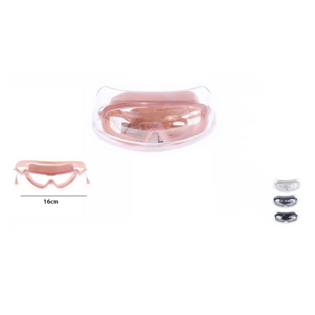 foto del prodotto trade shop maschera con tappi mare nuoto piscina estate sport sub snorkling occhiali 71568 