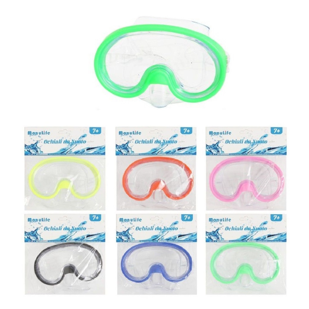 foto del prodotto trade shop maschera da nuoto mare sub spiaggia estate snorkling 16x10cm colori vari 605416 