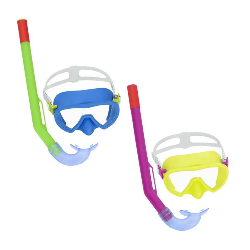 foto del prodotto trade shop maschera da snorkeling sub con boccaglio gider per bambini colori assortiti 24036 