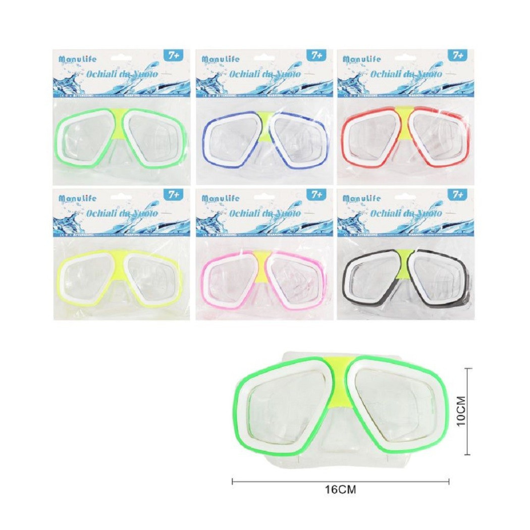 foto del prodotto trade shop maschera nuoto piscina mare estate sport immersioni 16x10 cm vari colori 605413 