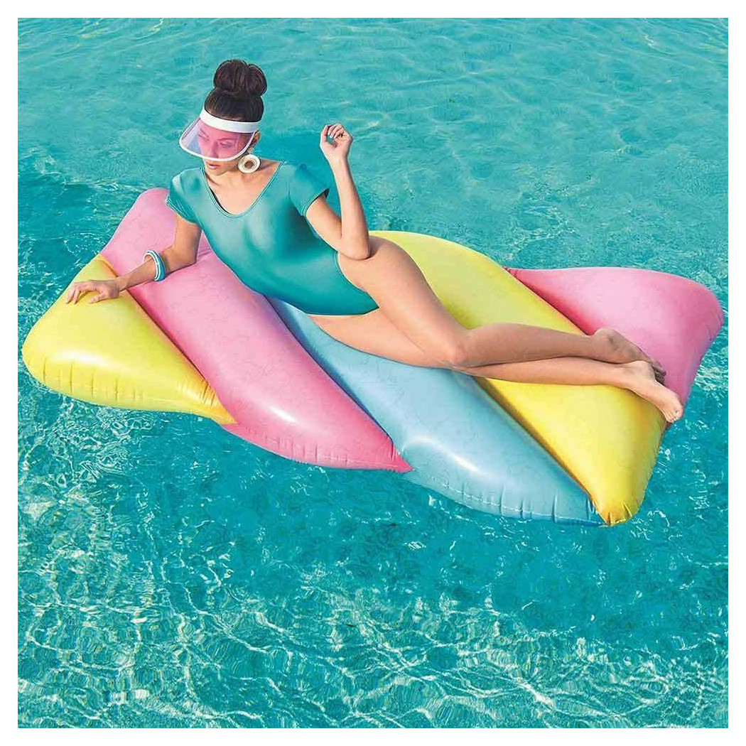 foto del prodotto trade shop materassino forma dolce marshmellow gonfiabile galleggiante 2 posti 190 cm 