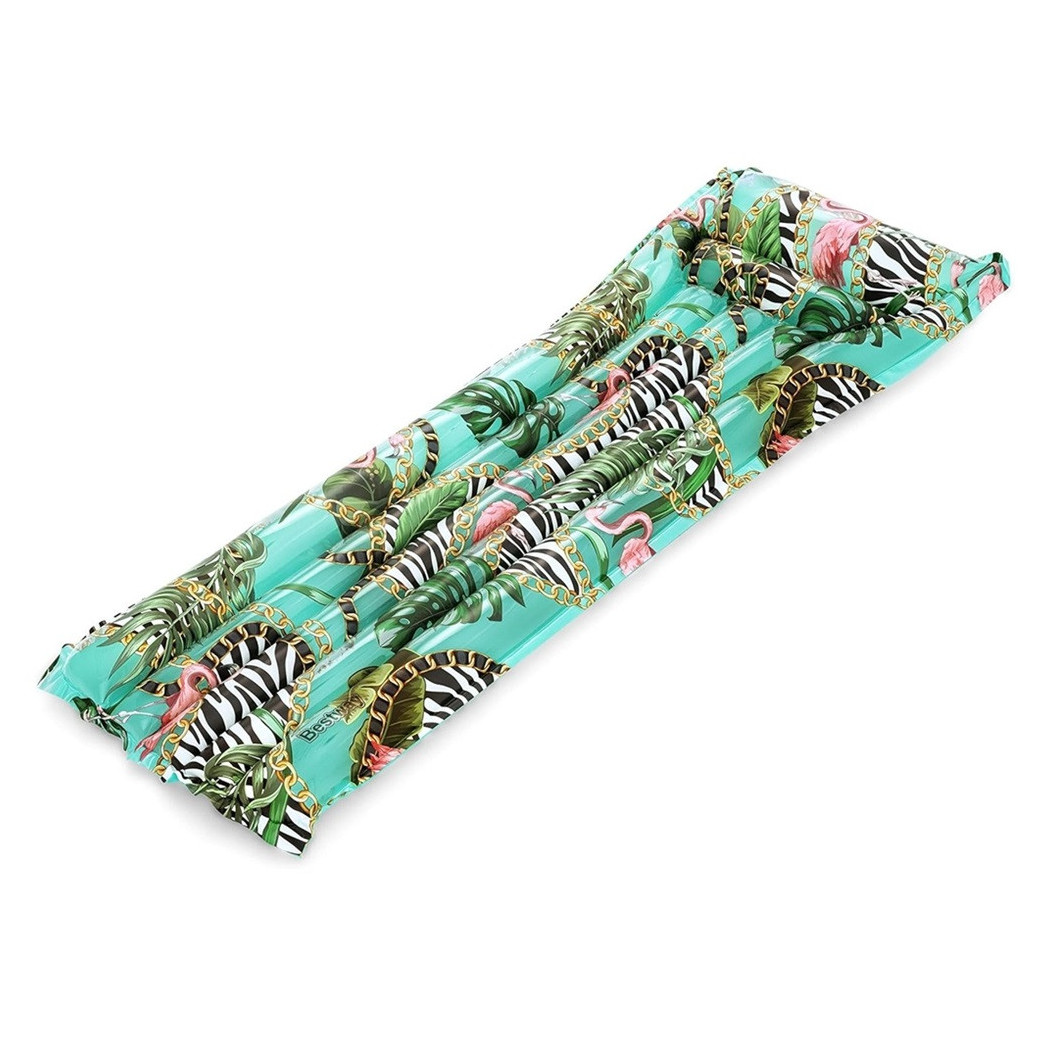 foto del prodotto trade shop materassino gonfiabile fantasia floreale 183x69cm per mare spiaggia piscina 019962 