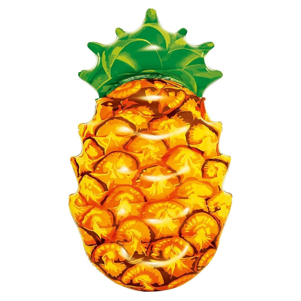 foto del prodotto trade shop materassino gonfiabile grafica realistica ananas galleggiante piscina 174x96cm 016162 