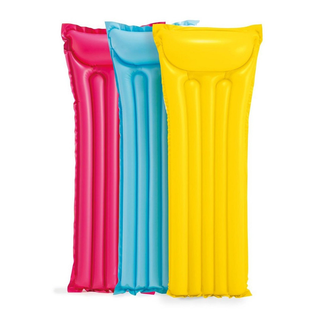 foto del prodotto trade shop materassino gonfiabile tinta unita 3 colori assortiti 183 x 69 cm piscina 59703 