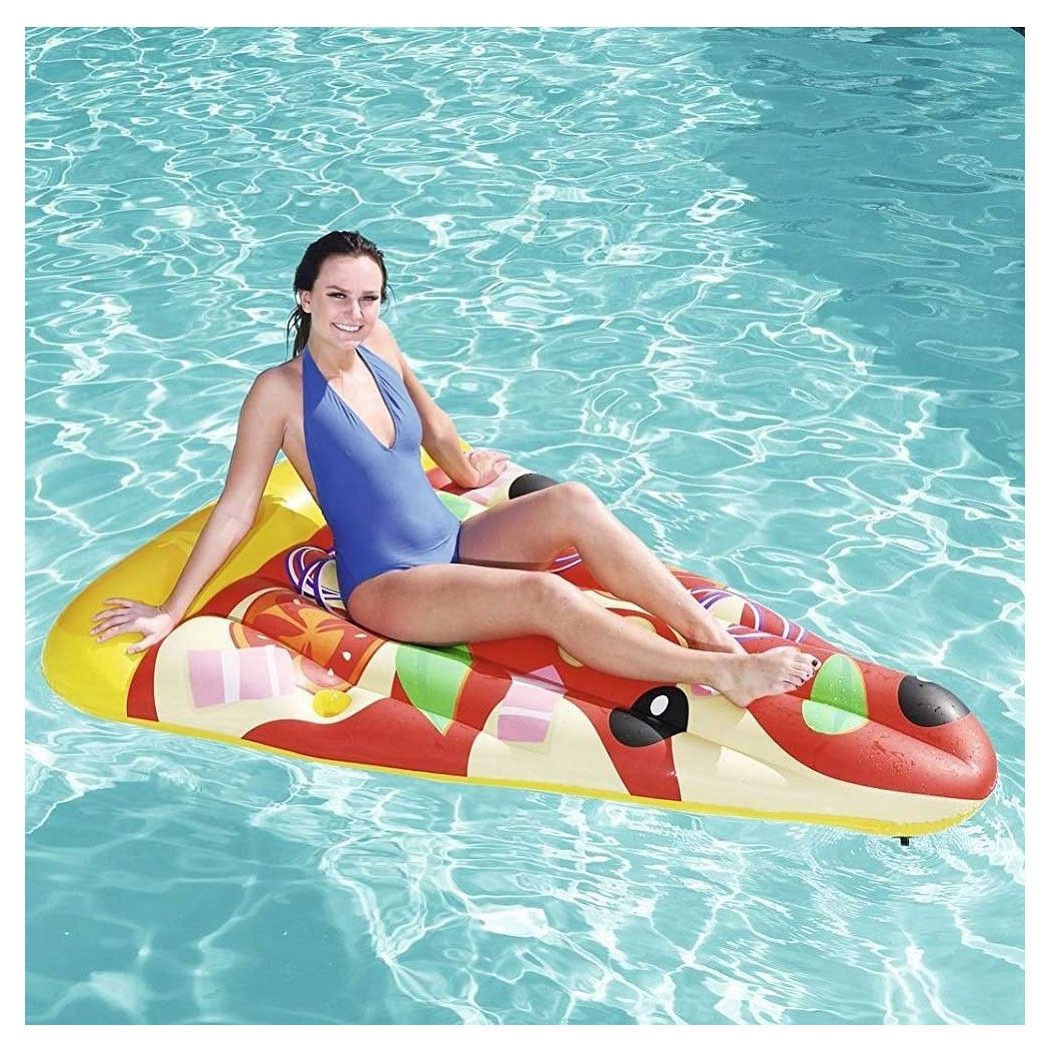 foto del prodotto trade shop materassino isola gonfiabile trancio pizza mare piscina 188 x 130 cm 