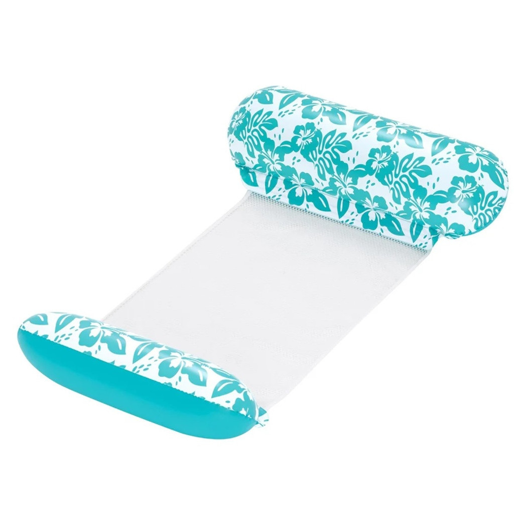 foto del prodotto trade shop materasso amaca gonfiabile galleggiante design tropicale piscina 114x81x22cm 43839 